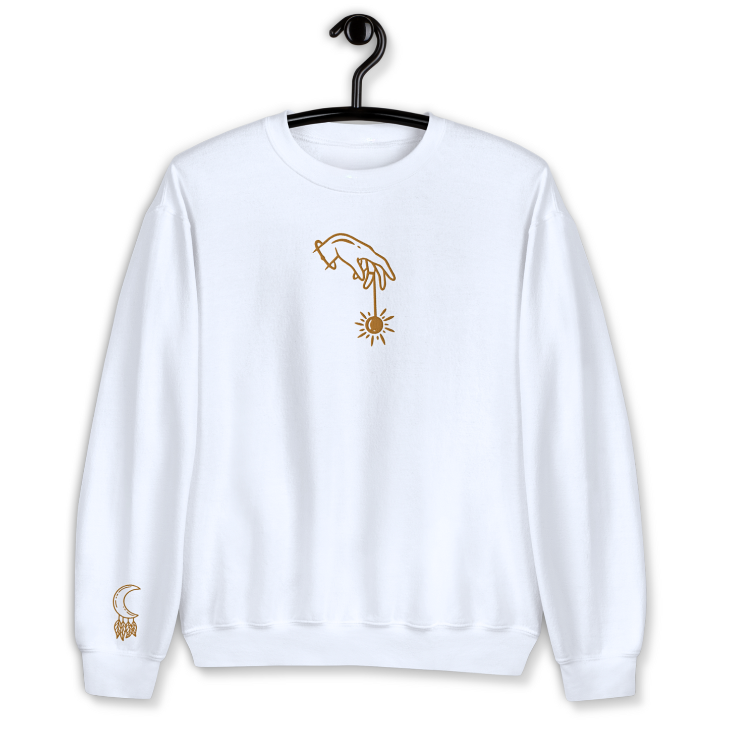 Sun and Moon Embroidery Sweatshirt