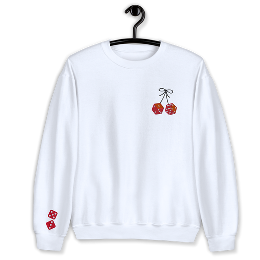 Red Dice Embroidery Sweatshirt