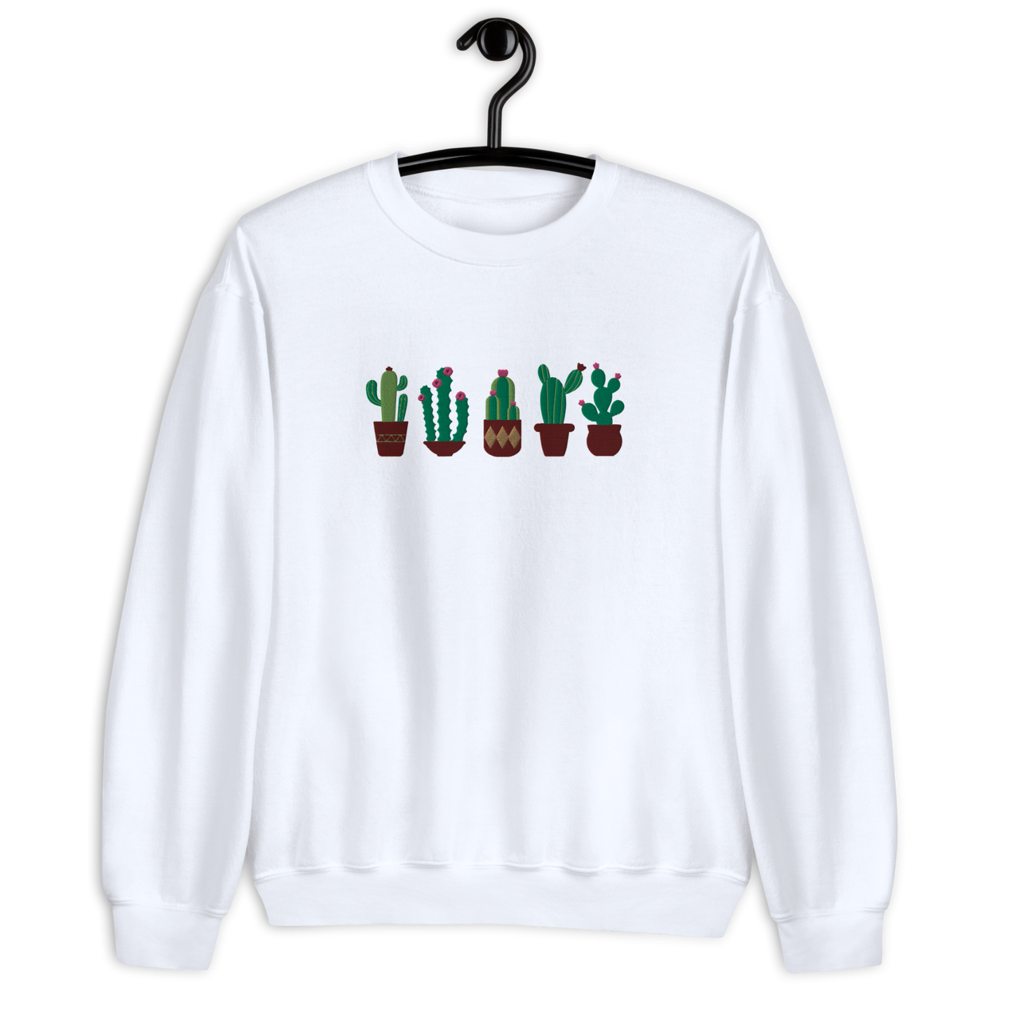 Cactus Pot Embroidery Sweatshirt