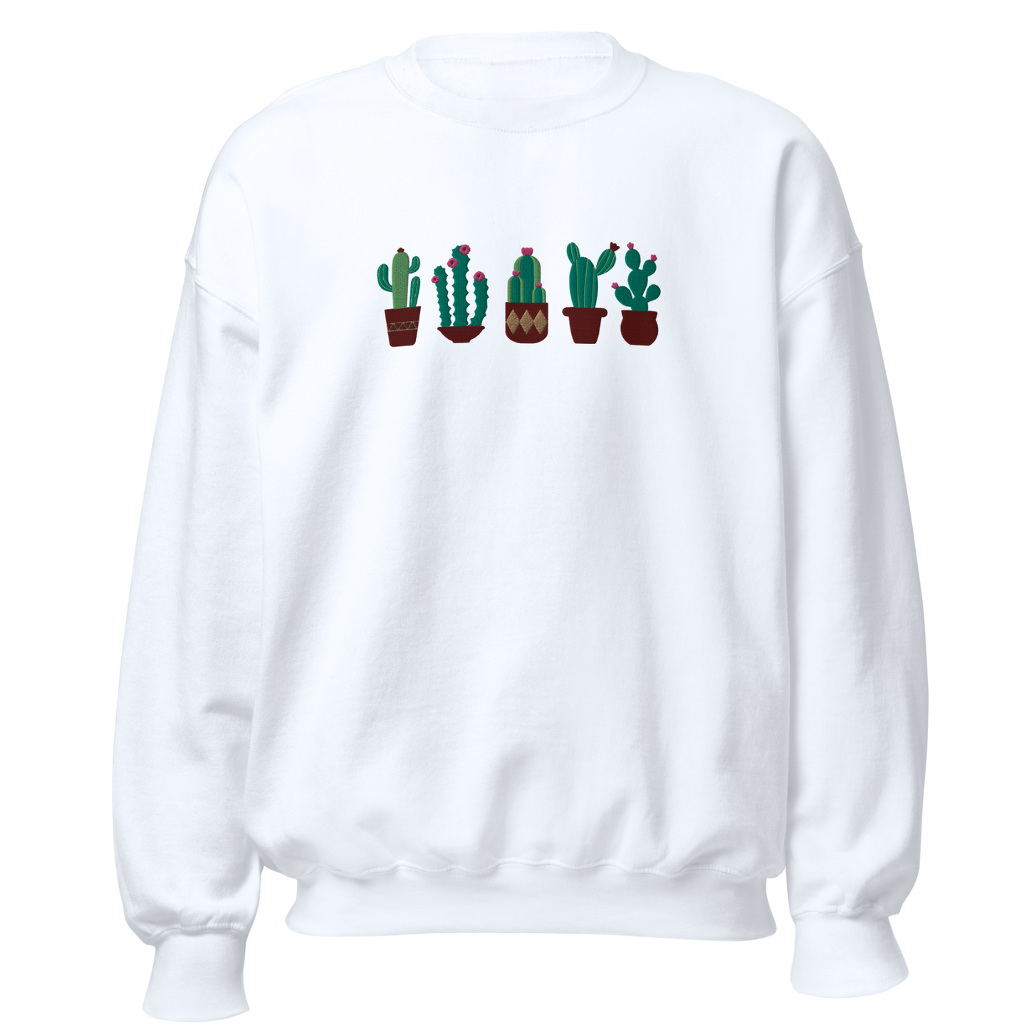 Cactus Pot Embroidery Sweatshirt