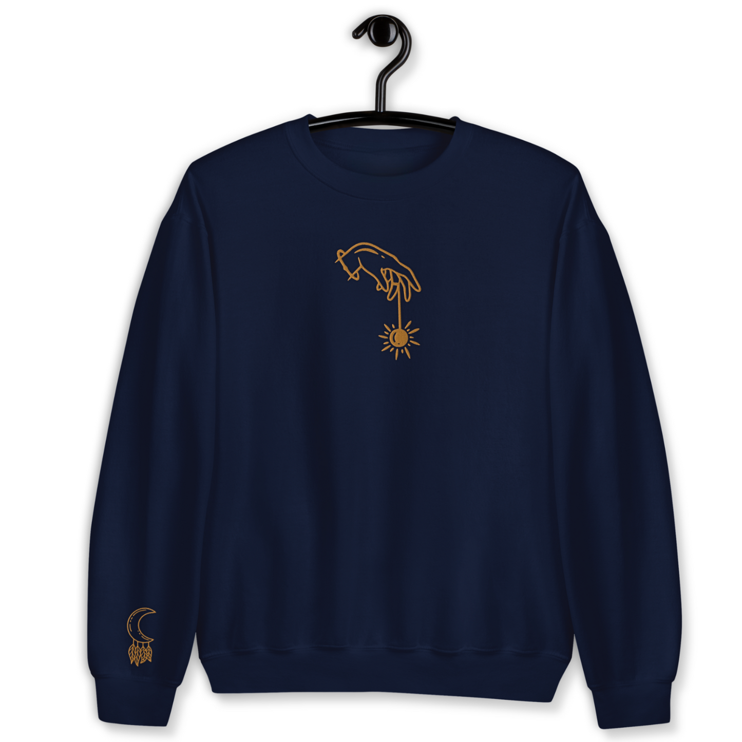 Sun and Moon Embroidery Sweatshirt