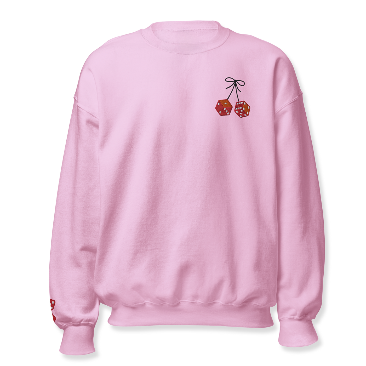 Red Dice Embroidery Sweatshirt