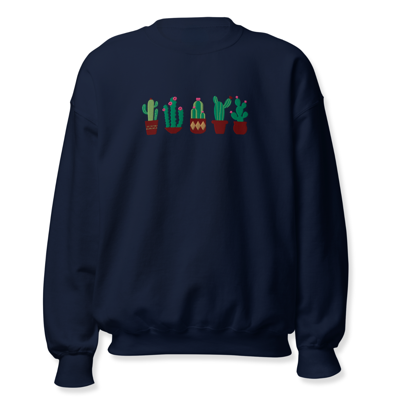 Cactus Pot Embroidery Sweatshirt