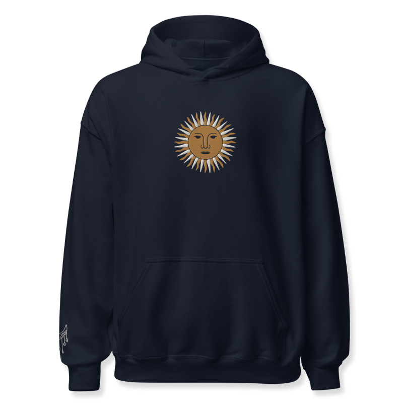 Sun Embroidery Unisex Hoodie