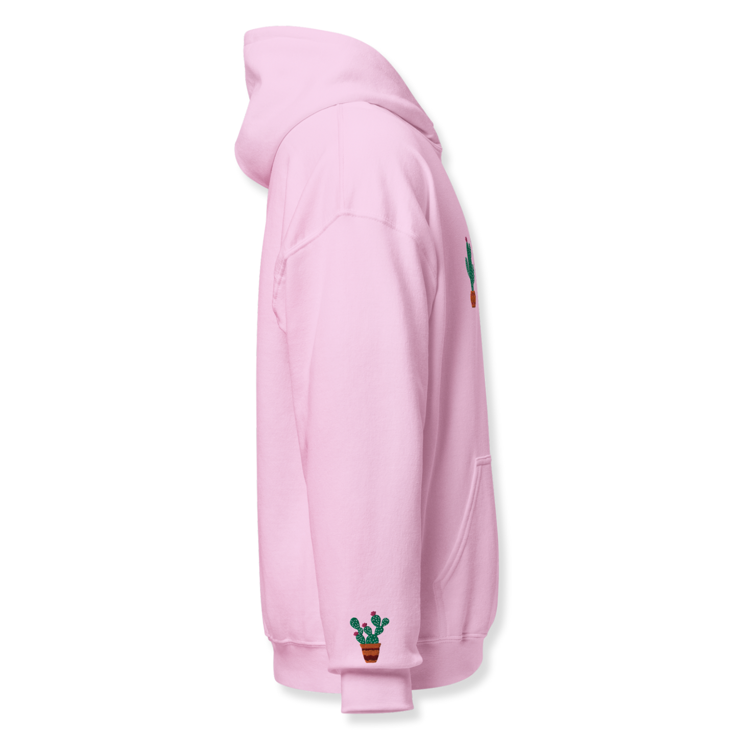 Lama and Cactus Embroidery Unisex Hoodie