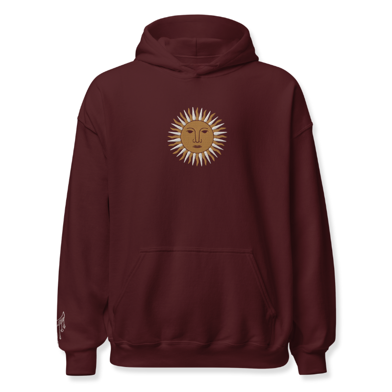 Sun Embroidery Unisex Hoodie