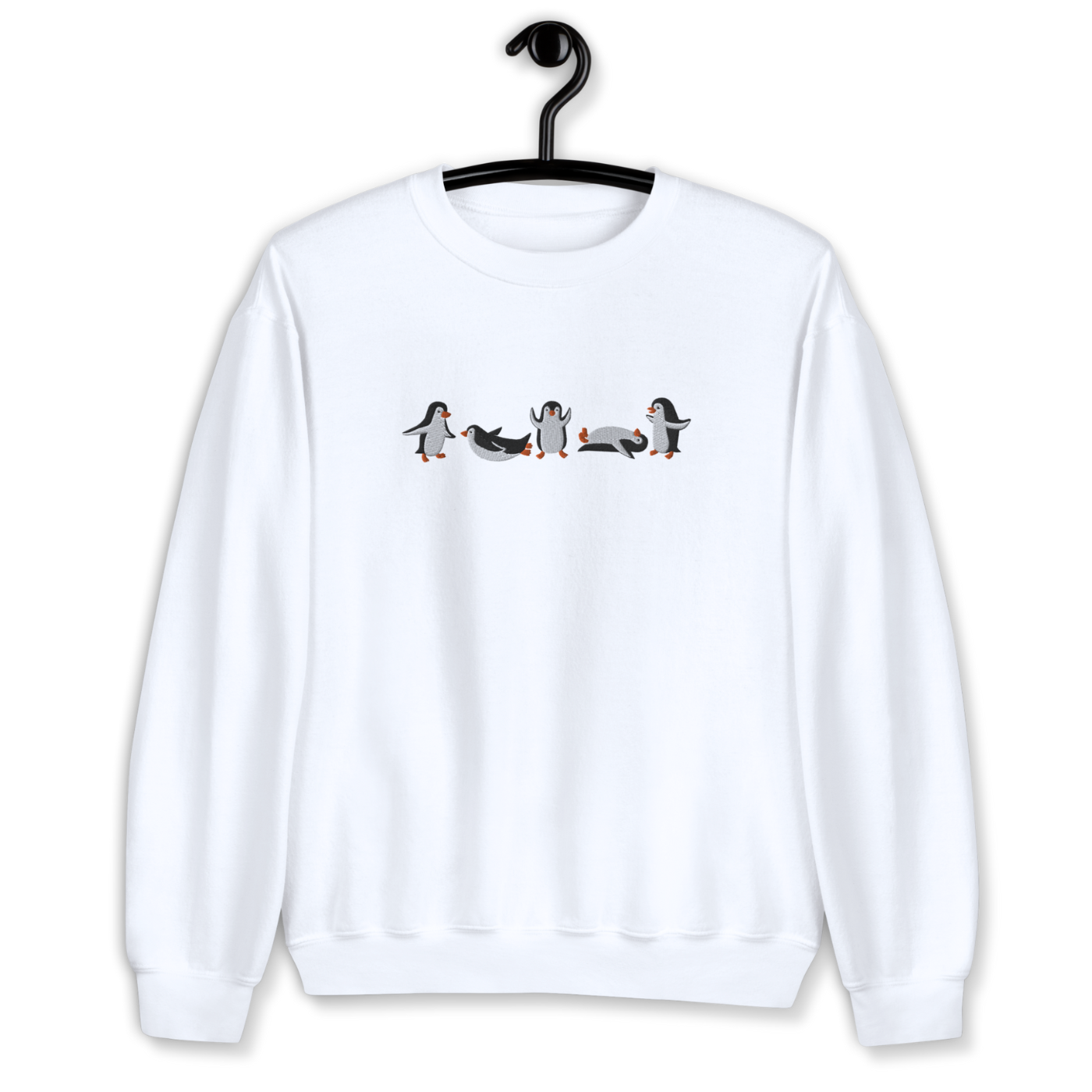 Ocean Penguin Embroidery Sweatshirt