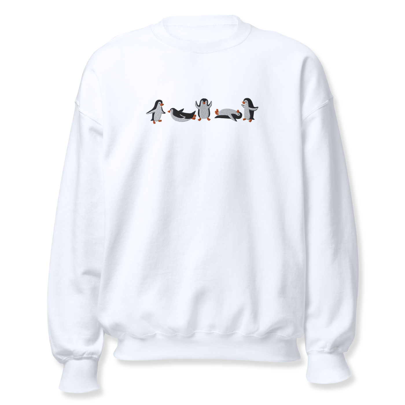 Ocean Penguin Embroidery Sweatshirt