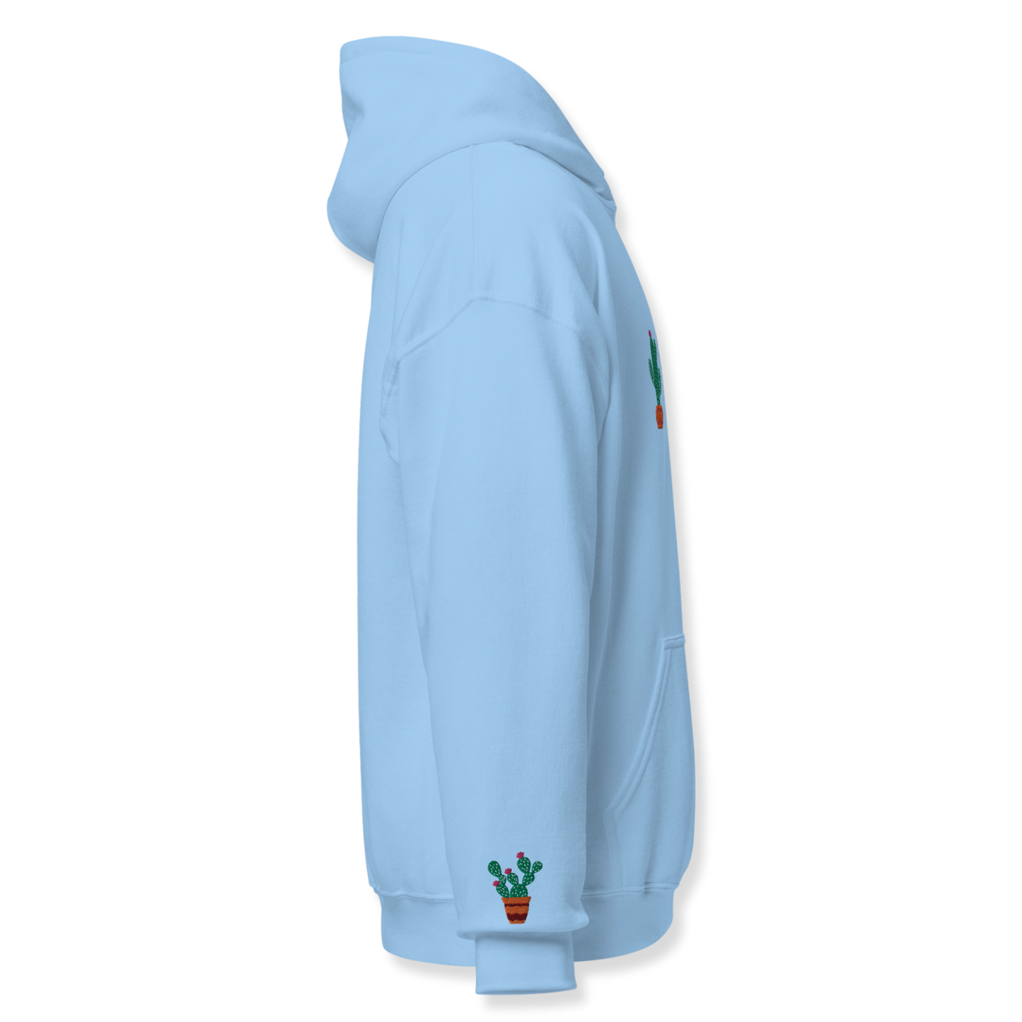 Lama and Cactus Embroidery Unisex Hoodie